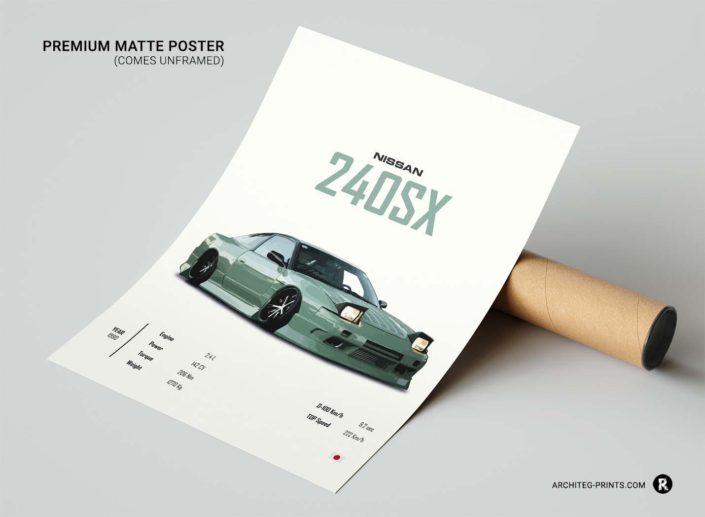 Nissan 240SX - Sports Car Poster Print | Architeg Prints